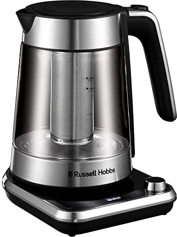 Russell Hobbs Hervidor de Agua Eléctrico Attentiv - 1,7 litros, 2400 W, Temperatura Regulable, Controles Táctiles, Filtro de infusión, Acero Inoxidable - 26200-70