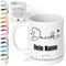 Dankeschön Geschenk für Freunde & Kollegen: Danke Tasse mit Namen „Danke für die schöne Zeit“ - personalisierte Kaffeetasse mit Spruch als moderne Dankeskarte | Abschiedsgeschenk (Weiß)
