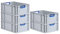 PROREGAL SuperSparSet 5x Eurobox NextGen Color | HxBxT 22x40x60cm | 44 Liter | Griffe blau offen | Verstärkter Boden | Eurobehälter, Transportbox, Transportbehälter, Stapelbehälter