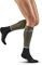CEP The Run Kompressionssocken für Damen, lange Laufsocken mit Kompression, regenerierende Kompressionssocken für Damen, Olivgrün/Schwarz, S