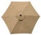 MENAYODA Funda de repuesto para sombrilla, 3 m, resistente al agua, duradera, para patio o jardín, caqui, 6 Arme