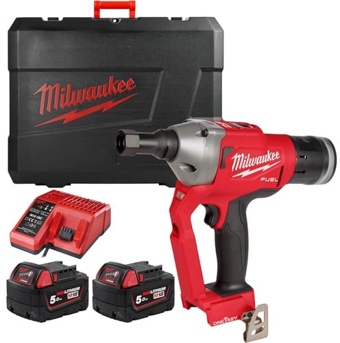 Milwaukee M18 ONEFLT Fuel 18v Cordless Brushless Lockbolt Rivet Gun 2 x 5ah Li-ion