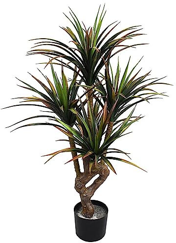 Leaf Design UK - Planta Artificial de yuca Tropical Yukka, 105 cm