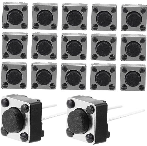 Mobestech Breadboard Tactile Momentary 100pcs Pack of 6x6x4.3/5/7mm Push Buttons for Easy Install Solid