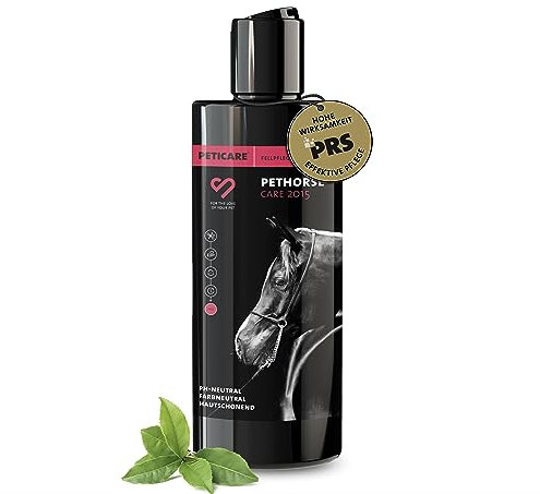 Peticare champú para Caballos - Lavado de Cuidado para Todas Las Razas, Cuidado de la Piel con ph Neutro, Suave y Delicado, facilita el Peinado, para anudar - petHorse Care 2015 (250 ml)