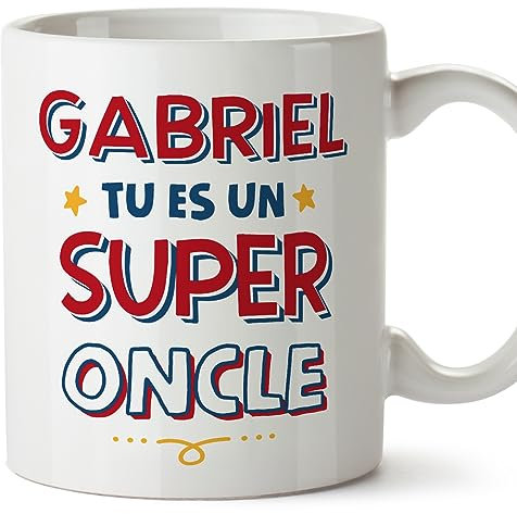 Mugffins Tasses Personnalisables pour ONCLE/TONTON - En Français - Cadeau Personalisé- Tu es Super - 11 oz / 330 ml