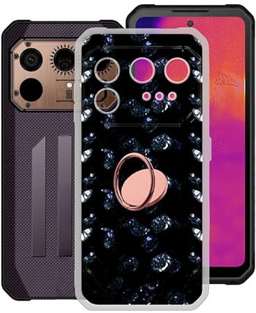 für IIIF150 Raptor Handyhülle, KJYFOANI Stoßfeste Case Silikon Schutzhülle mit 360° Drehbar Handy-Ringhalter, Transparent Kratzfeste Rückseite Hülle für IIIF150 Raptor (6.8) - XT24