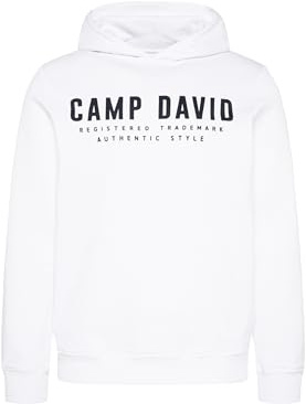 Camp David Herren Basic Hoodie mit Logo Print