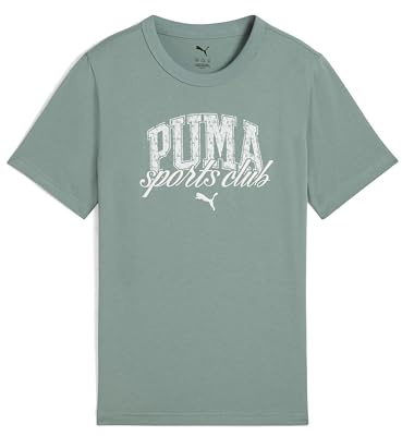 PUMA Jungen Class Graphic Tee B T-Shirts, Green Moon, 128