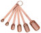 Measuring Spoons Set of 6, Stainless Steel Measuring Spoon with Accurate Measurement Markings and Removable Clasp, Teaspoon Measure Spoon for Dry and Liquid Ingredients (Rosegold, Square)