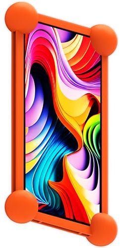 Custodia tablet 7 pollici silicone Compatibile universalmente con tutti i modelli di tablet da 7 e 8 Antiscivolo resistente protezione dagli urti (Arancione)