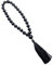 HI International Mala aus schwarzem Obsidian, AAA, 27 + 1 Perlen, Mala, 8 mm, Mini-Mala, Schmuck, Herren, Quarter Mala, Yoga-Geschenk, 8mm, Edelstein, schwarzer Obsidian