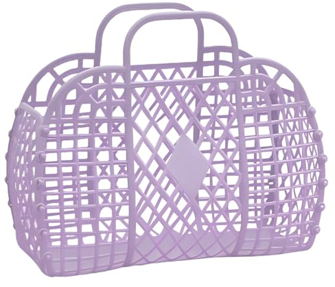 Shurzzesj Plastikgelee Taschen Wiederverwendbarer Geschenkkorb Kinder Strandtasche Osterkorb Jelly Bag Für Kinder Modische Kunststoff Jelly Geldbörse Ausgehöhlter Gelee Korb Sommer Strandtasche