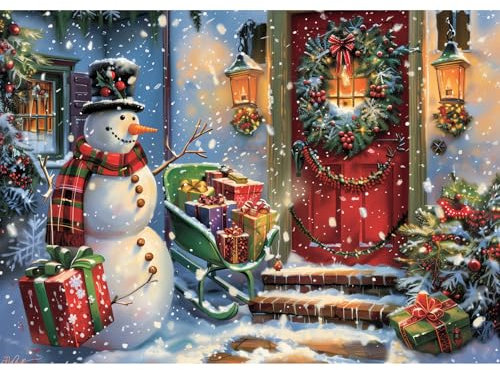 Christmas Jigsaw Puzzle for Adults above 1000 Pieces Christmas Snowman Jigsaw Puzzles Gift for Children, Advent Calendar 2024