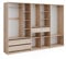 Vicco Kleiderschrank Elmo, Flügeltürenschrank, Sonoma, 100 x 200 cm 3er Set