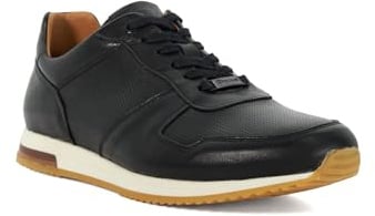 Dune London Mens Trilogy Lace-Up Runner Trainers Size UK 12 Black