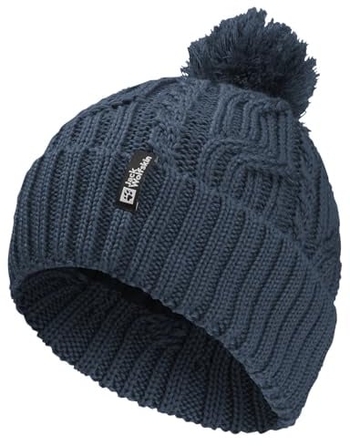 Jack Wolfskin Unisex Pompom Beanie-Mütze, Midnight Sky, Einheitsgröße EU
