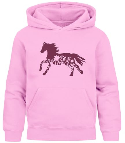 SpecialMe® Kinder Hoodie Mädchen Pferdemotiv Aufdruck Print Mädchengeschenke Geschenkidee