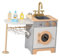 Luwecf Children Washing Machine Play Set Wooden Play Washing Machine Toy Toddlers