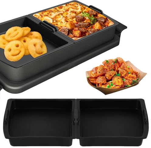 2 Stück Backschalenteiler kompatibel für Tefal OptiGrill XL,Elite Plus XL, 2 Stück Backschaleneinsatz aus Silikon,Backform Zubehör für Braten, Backen, Grillen, Backschale