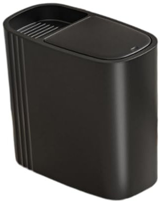 Modern Slim Rectangular Trash can for Bathroom, Narrow Waste bin with lid, Plastic Garbage can for Small, Easy to Clean, Odour-Resistant.