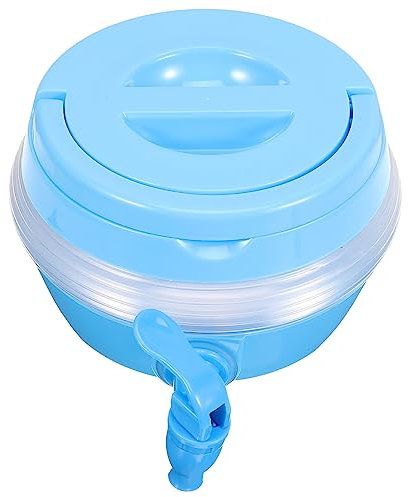 TOYANDONA Distributeur D'eau Pliable Sport 3,5l Bleu Plastique Avec Robinet Support Portable Pour Randonnée Camping Extérieur