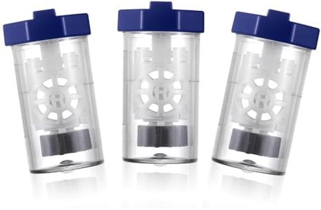 Clickinline 3 Pieces Contact Lens Barrel Cases, Hydrogen Peroxide Contact Lens Case Cleaner, Manual Rotation Eye Scleral Contact Lens Stiff Clip Washer Machine, Portable