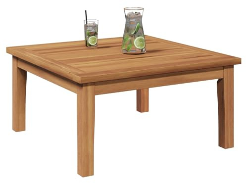 vidaXL Garden Table Brown Solid Teak wood | Tough solid wood made to last outdoors, Simple yet classy style that suits different outdoor looks,
