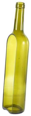 Vaguelly Deep Green Glass Bottle Candlestick Cut Wine Bottle Flower Pot and Fruit Salad Tray Crafts Home Decoration Art Ornament