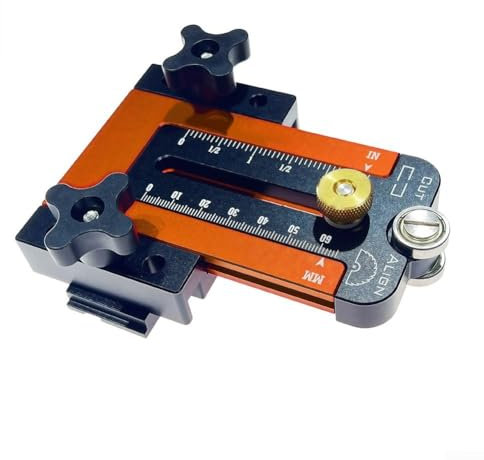 Guida di taglio regolabile per seghe da banco per la lavorazione del legno con doppia scala di misurazione (B)