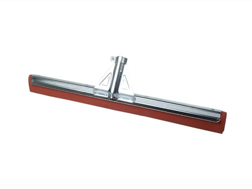 Profi Wasserschieber mit Neopren-Doppellippe, Verzinkter Metallrahmen, 55/75 cm Breite, Ölimprägniert, für Garagen und Gebäudereinigung, mit Spritzschutz und Stielhalter (75 cm)