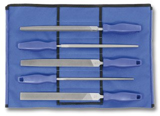 Vielzweck-Feilensortiment 5-teilig in Rolltasche Hieb 3 200 mm