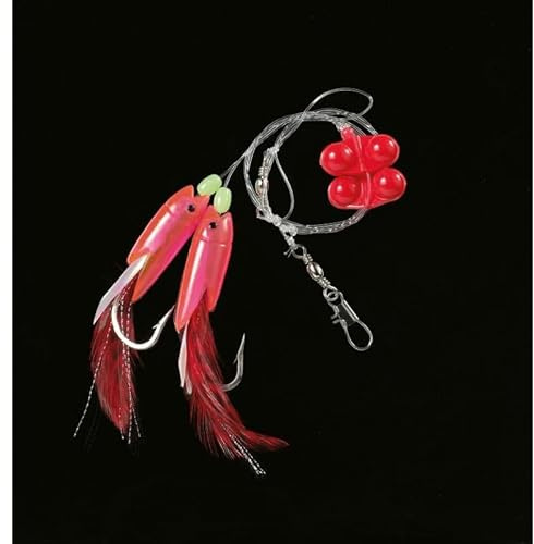 DEGA Dorsch-Vorfach mit Rattle-Beads Rot+Pink