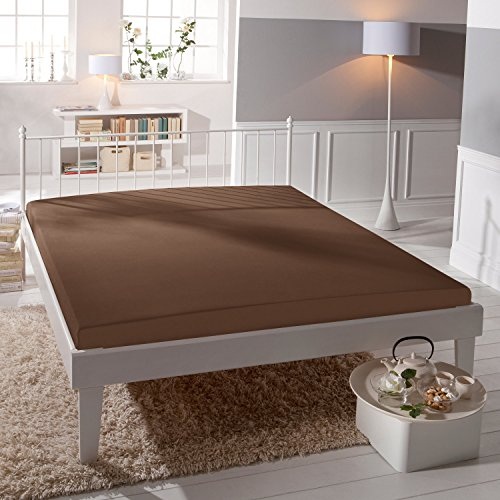 Janine Spannbettlaken Jersey nougat Größe 140x200 cm - 160x200 cm