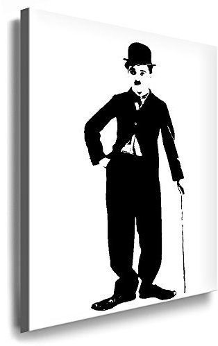 Boikal / Leinwand Bild Charlie Chaplin - The Legend Leinwanddruck, Kunstdruck fm17 Wandbild 100 x 70 cm