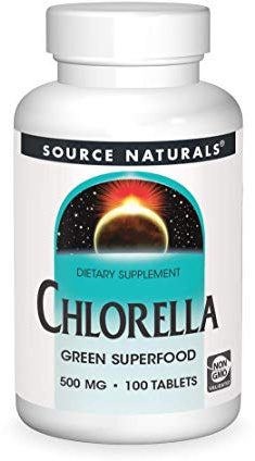 Source Naturals Chlorella 500 mg Green Superfood, Plant-Based B12-100 Tablets
