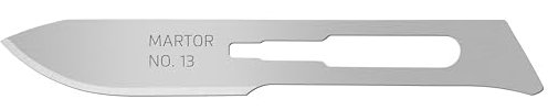 MARTOR 10 x SKALPELLKLINGE, Ersatzklingen Grafikmesser, Bastelmesser, Entgrater, 6,2 mm, Scharf, 1-fach Nutzbar, NR. 13