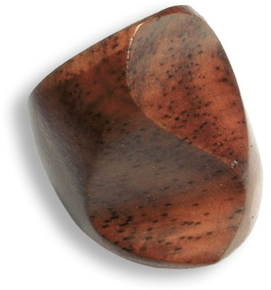 Island Piercings Design Ring aus Holz brauner Holzring Goa Handarbeit AR022-17mm