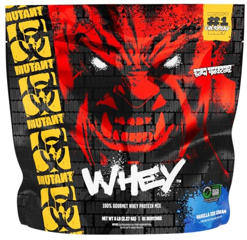 Mutant Whey - 100% Whey Protein Pulver Shake, Gourmet Geschmack, 22g Protein, schnell einziehend, leicht verdaulich, 2,3 kg - Vanilla Ice Cream