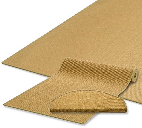 Casa Pura® – Sisal-Fußboden-Läufer und -Teppiche, natur | anpassbare Breite & Länge | Passende Stufenmatten erhältlich, beige, 50 x 125 cm (W x L)
