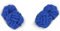 TEROON Manschettenknöpfe Seidenknoten Blau