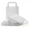 Logbuch-Verlag 10 kleine weiße Papier Tragetaschen 18 x 8 x 22 cm blanko einfarbig unifarben Papiertaschen zum Bemalen Kunden Basteln Kinder