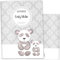 OLGS Mutterpasshülle personalisierbar | 3-teilig Black & White | Schutzhülle für den Mutterpass | Geschenkidee für Schwangere (Hülle für den deutschen Mutter-Pass personalisiert, Panda)