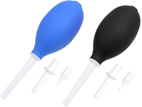 Set aus 2 Luftgebläsen mit kurzen, mittleren und Langen Düsen - Entfernt Staub und Schmutz von Kameras, Objektiven, Filtern und empfindlicher Elektronik - Kraftvoller Luftstoß - Langlebig