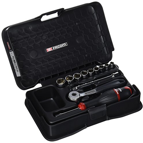 FACOM R.151-1P6 Coffret de Serrage, Noir, 1/4, Set de 12 Pièces