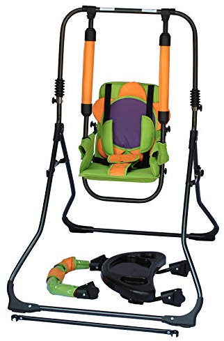 Altalena per Bambini 2 in 1 - Seggiolone e Altalena da Giardino (Fiore Arancione)