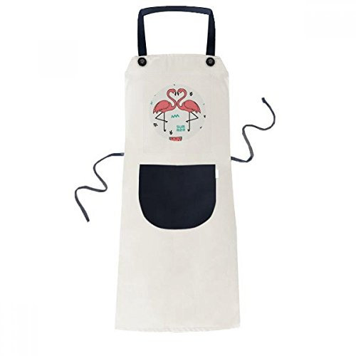 DIYthinker Amante de los Pares del Flamenco Delantal Cooking Cocina Babero Bolsillo Hombres Mujeres