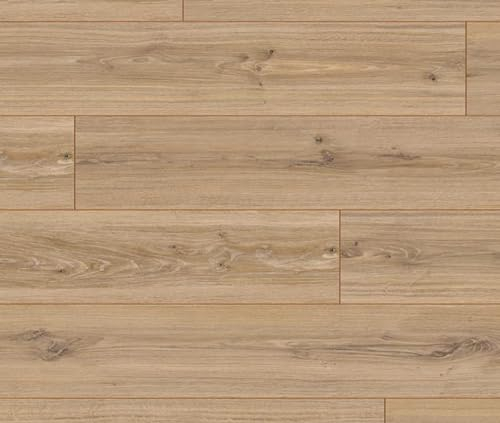 KRONOTEX Laminat Phalsbourg Eiche – Landhausdiele im klassischen Holzdesign, Robusto Serie, 188 × 1375 mm, 12 mm Stärke, strukturierte Oberfläche, langlebig & pflegeleicht 188 x 1375 mm Phalsbourg