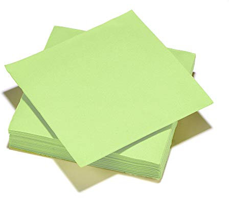 25 Serviettes Vert Anis airlaid FSC® - 40x40cm
