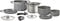 BRUNNER Camping Alu Kochtopfset Kochgeschirr Campingtöpfe Topfset Gourmet 9+1Ø22